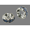 Grade A Brass Rhinestone Spacer Beads RSB160NF-14-1