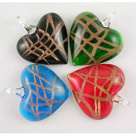 Lampwork Glass Pendants SLSP108-1
