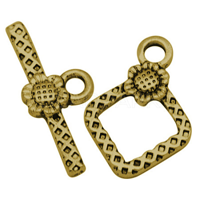 Tibetan Style Toggle Clasps TIBEB-A101564-AG-FF-1