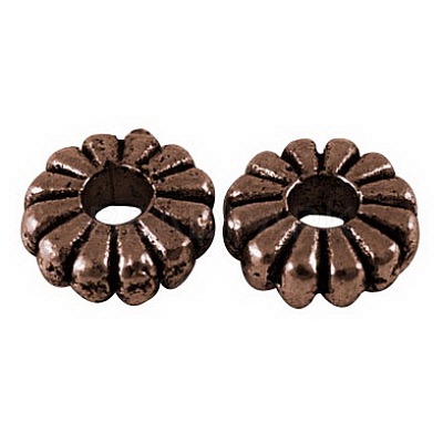 Tibetan Style Spacer Beads TIBEB-LF0720YKG-R-FF-1