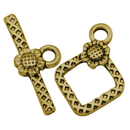 Tibetan Style Toggle Clasps TIBEB-A101564-AG-FF-1