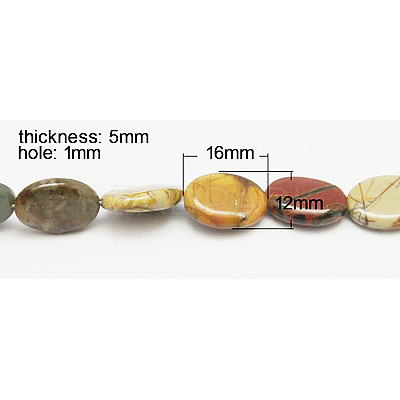 Natural Picasso Stone/Picasso Jasper Beads Strands TURQ-H035-18-1