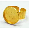 Cuff Brass Ring Shanks UNKW-C2902-G-1