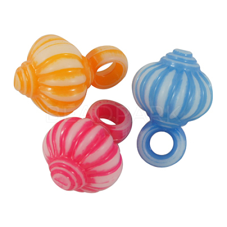 Opaque Acrylic Lantern Charms Y0ZSN011-1-1