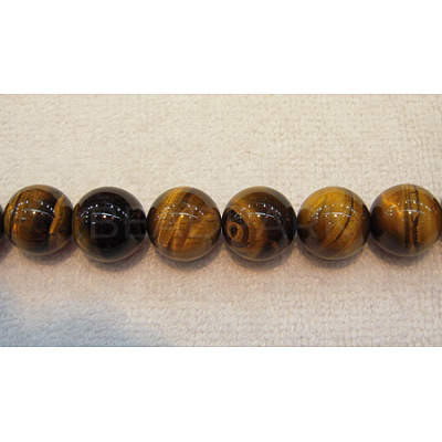 Round Tiger Eye Beads Strands Z0RQT014-1