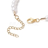 Shell Pearl Link Bracelets BJEW-JB11374-5