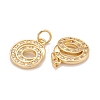 Brass Micro Pave Clear Cubic Zirconia Charms KK-Z023-12G-3