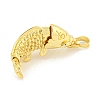 Rack Plating Fish Brass Pendants KK-K341-67G-3