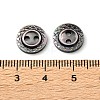 Natural Black Lip Shell Flat Round Buttons with Carved Rim LS-SH-CBA18B6-02B-06-3