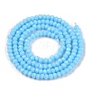 Opaque Solid Color Glass Beads Strands EGLA-T021-02E-2