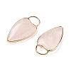 Natural Rose Quartz Pendants G-I393-01G-01-2