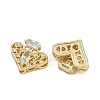 Brass Pave Cubic Zirconia Multi-strand Links ZIRC-F145-09G-01-2