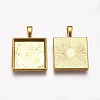 Tibetan Style Pendant Cabochon Settings X-TIBEP-A123359-AG-FF-2
