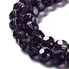 Electroplate Transparent Glass Beads Strands EGLA-A035-T8mm-A15-3