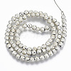 Electroplated Natural Lava Rock Beads Strands G-S352-30A-05-2