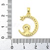 Brass Micro Pave Clear Cubic Zirconia Pendants FIND-Z044-03I-3