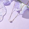 Round Natural Cultured Freshwater Pearl Pendant Necklaces X-NJEW-JN04966-2