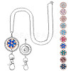 10Pcs 10 Colors Alloy Rhinestone Snap Buttons FIND-NB0006-38-1