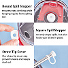 Olycraft 6 Sets 6 Style Silicone Spill Proof Stopper Sets FIND-OC0002-84-4