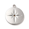 304 Stainless Steel Pendants STAS-L022-051A-P-1