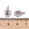 SHEGRACE Brass Micro Pave Cubic Zirconia Pendants XGRQ2O700-446E-P-3