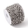Tarnish Resistant 304 Stainless Steel Twist Oval Link Chains CHS-E022-01P-3