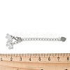 Brass Micro Pave Clear Cubic Zirconia End with Chains KK-P290-24P-3