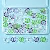 50Pcs 3 Colors Transparent Acrylic Bead Caps OACR-FS0002-45-6
