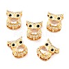 Real 18K Gold Plated Brass Micro Pave Cubic Zirconia Charms ZIRC-L100-086G-02-1