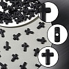 200Pcs Opaque Acrylic Beads SACR-FS0001-40B-2