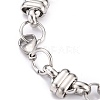 304 Stainless Steel Link Chain Bracelets BJEW-Z011-01P-2