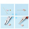 Brass Flat Head Pins KK-YW0004-02C-G-3