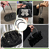 2Pcs Round Jet Rhinestone Synthetic Rubber Cord Bag Handles DIY-PH0035-49G-5