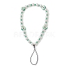 Fruits Polymer Clay & Imitated Pearl & Glass Beaded Mobile Straps HJEW-JM01641-02-1