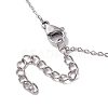 FireBrick Bowknot Glass Pendant Necklaces NJEW-TA00151-5