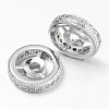 Steering Wheel Brass Micro Pave Cubic Zirconia Beads LS-ZIRC-D044-P-1