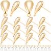 Teardrop Brass Stud Earring Findings KK-CN0003-40-1