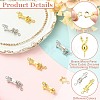6Pcs 2 Colors Brass Micro Pave Clear Cubic Zirconia Interlocking Clasps KK-CJ0005-91-3