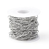 Tarnish Resistant 304 Stainless Steel Textured Horse Eye Link Chains CHS-I020-01B-P-3