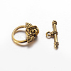 Tibetan Style Toggle Clasps LS-GLF0026Y-1