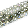 Anti-Tarnish Electroplate Glass Beads Strands GLAA-N064-8mm-13-1