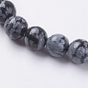 Natural Snowflake Obsidian Beads Strands X-G-G515-8mm-01-3