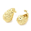 Brass Hammered Teardrop Stud Earrings for Women EJEW-M222-05G-2