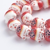 Handmade Printed Porcelain Beads PORC-G004-C03-3