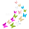 6 Sets 6 Colors PVC Mirror Wall Stickers DIY-GA0002-03-1