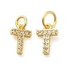 Brass Micro Pave Cubic Zirconia Pendants KK-M273-02G-T-1