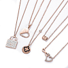 304 Stainless Steel Pendant Necklaces NJEW-I232-32RG-1