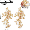 3D Flower Polyester Embroidery Sew on Appliques PATC-WH0012-33C-2