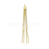 Brass Round Snake Chains Tassel Big Pendants KK-P227-07G-2