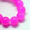 Baking Paint Imitation Jade Glass Round Bead Strands DGLA-Q021-6mm-28-2